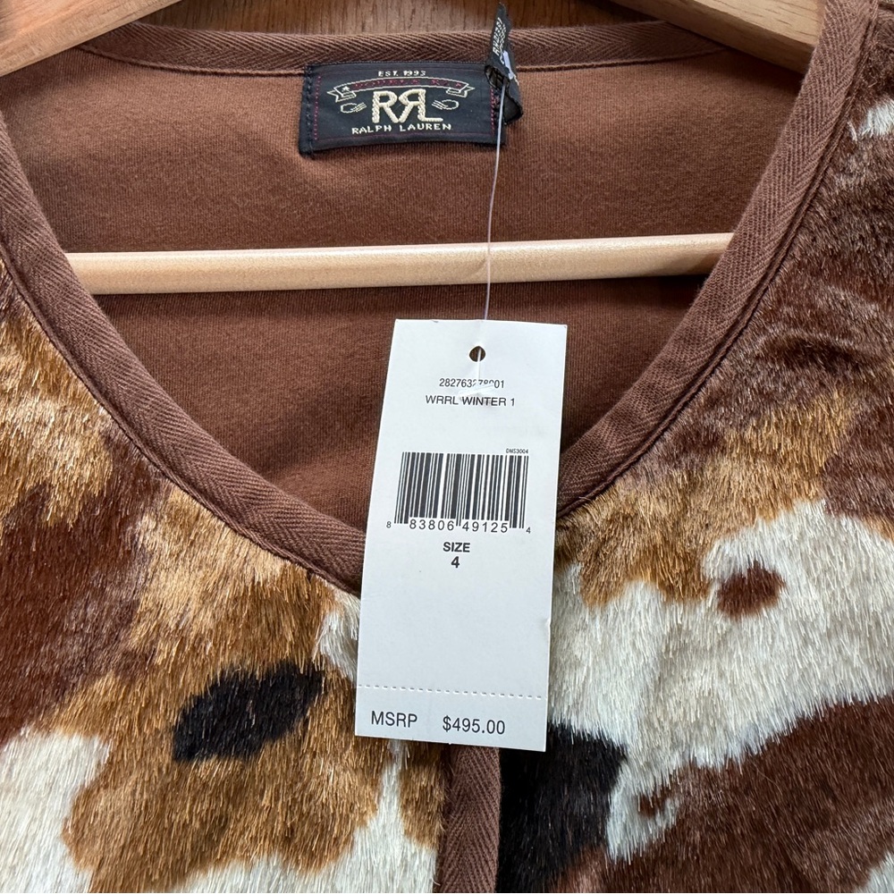 Ralph Lauren Double RL Brown and Cream Jacket - Picture 4 of 6